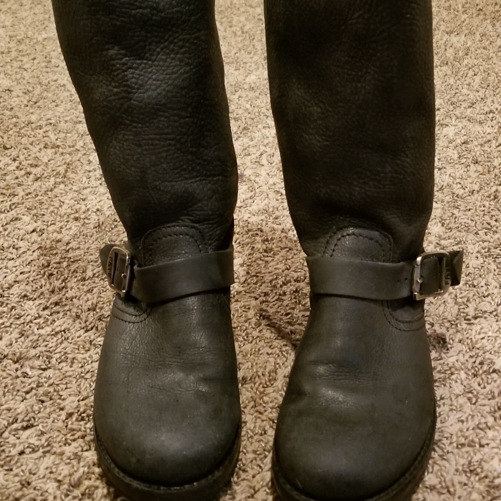 Frye soft leather slouch boots